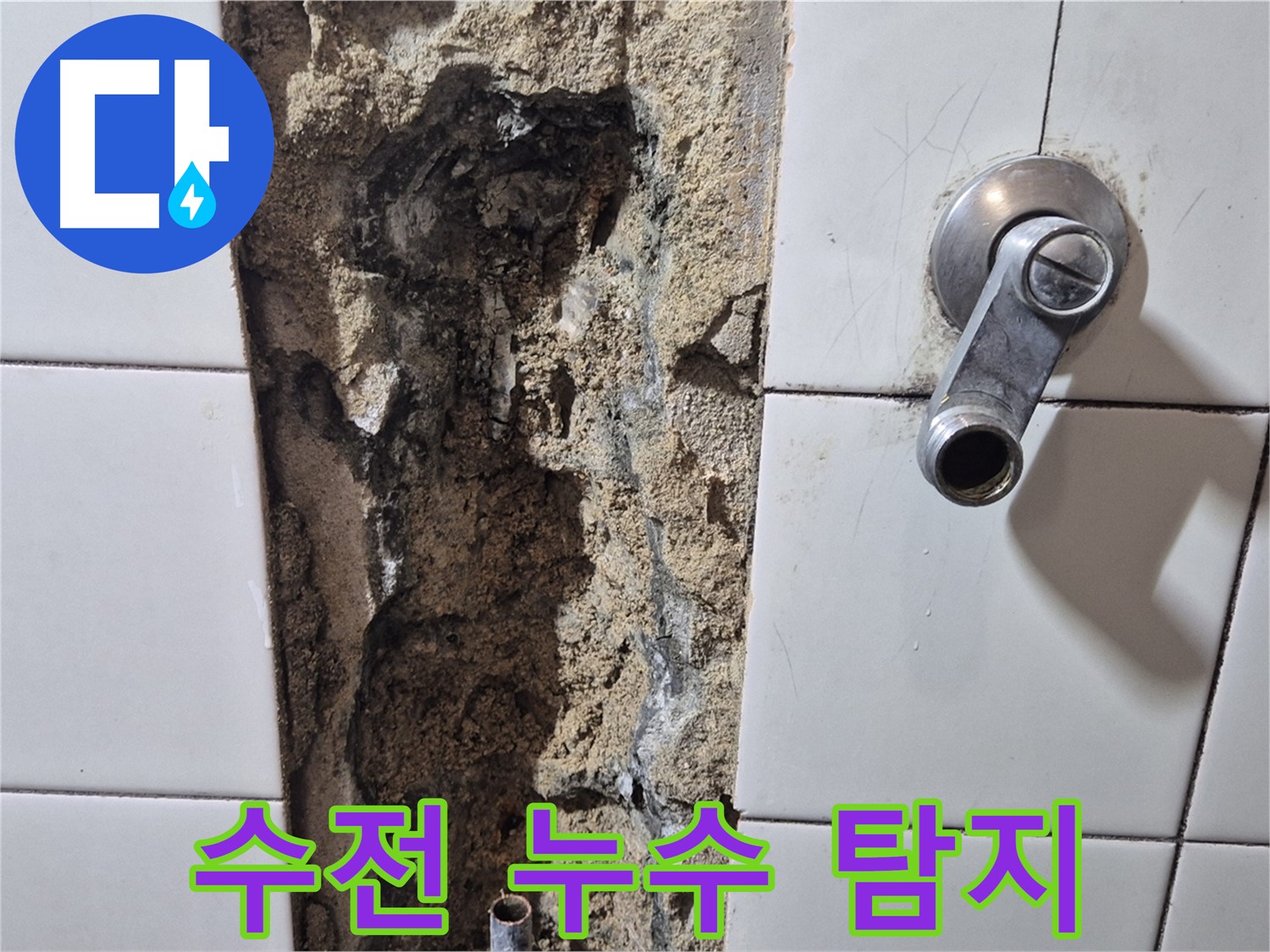 샤워기 수전 누수 - 정밀 탐지 작업