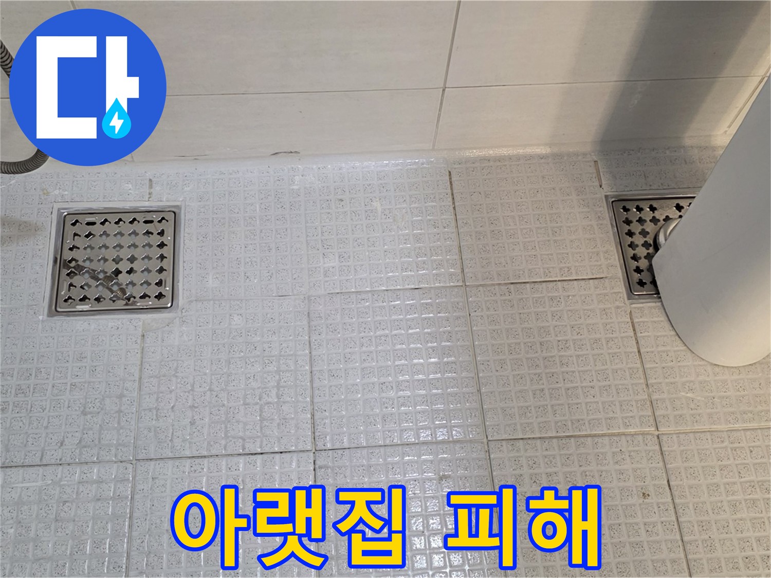 과천 문원동 욕실 - 배수구 누수, 아랫집 피해 예방이 최우선입니다