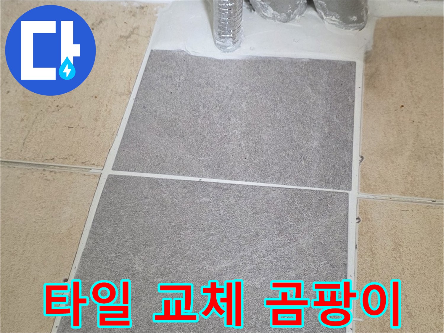 양주 삼숭동 자이아파트 욕실 누수 해결 - 부분 타일 교체 후 곰팡이 방지 시공