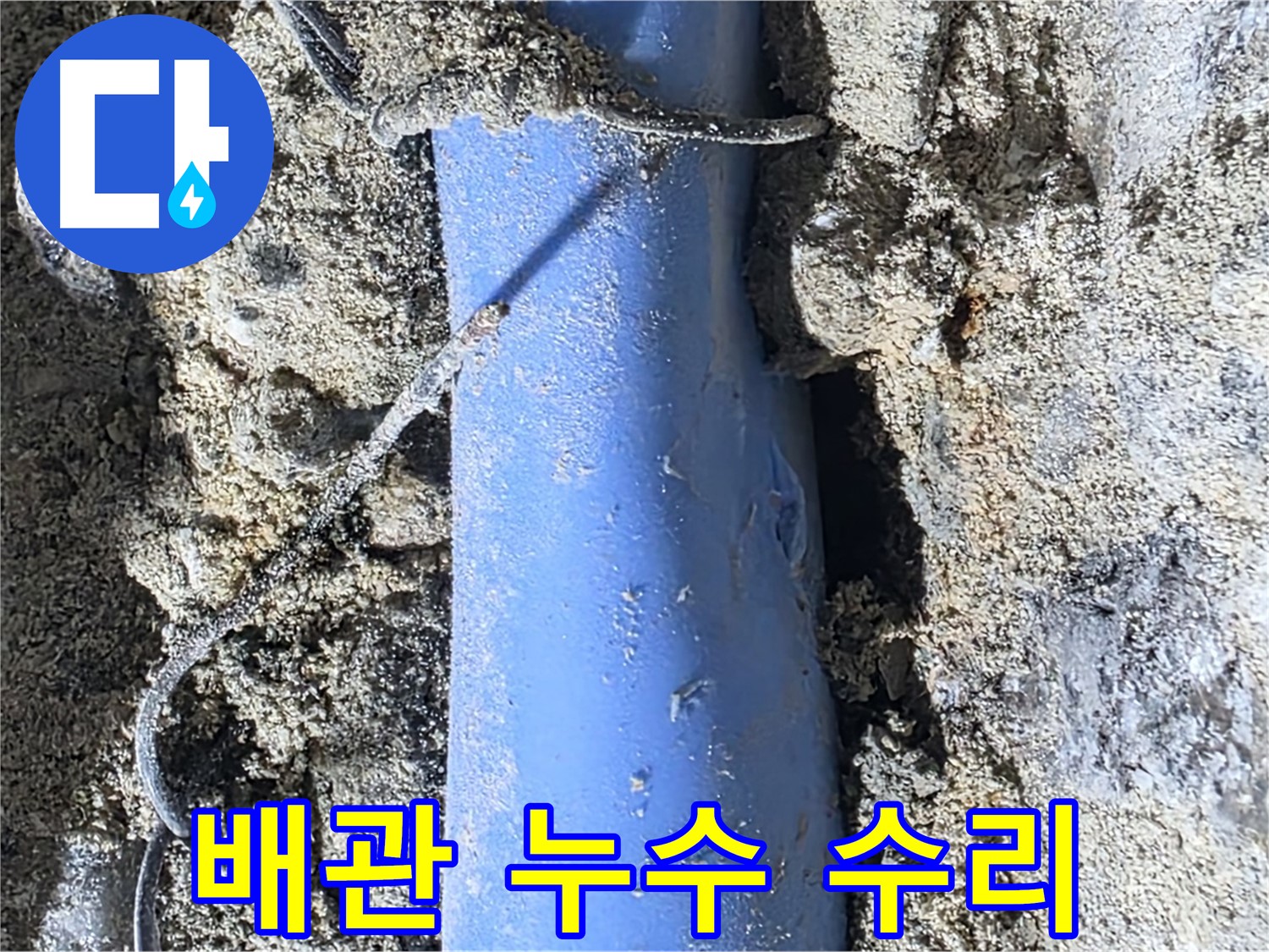 분당 쇳골로 누수 - 누수가 발생한 배관을 꼼꼼하게 수리하고 있습니다.