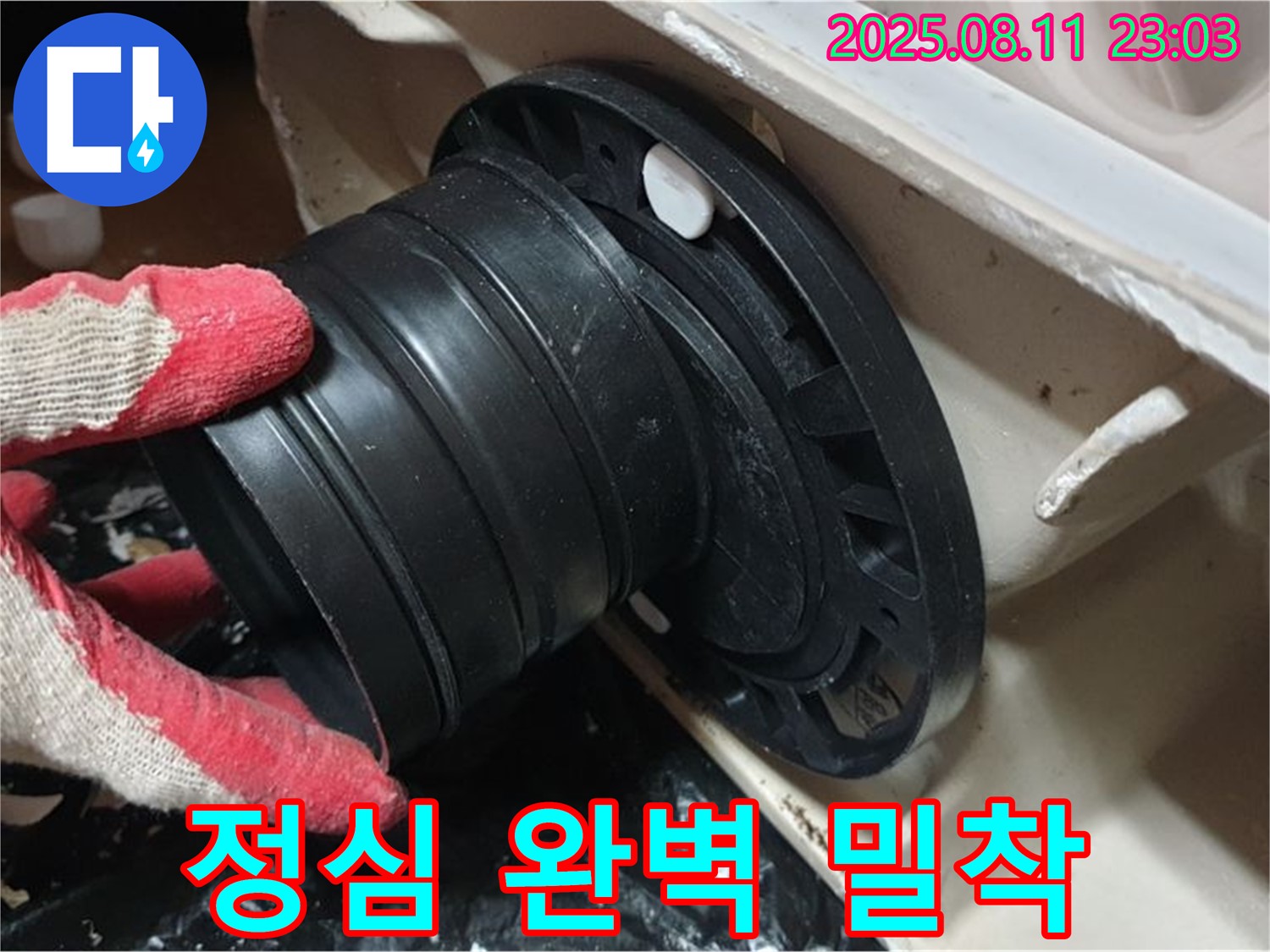 하월곡동 오패산로 주택 - 변기 누수, 새 정심 완벽 밀착 - 꼼꼼 시공으로 누수 완벽 해결 - 튼튼하게 고정!