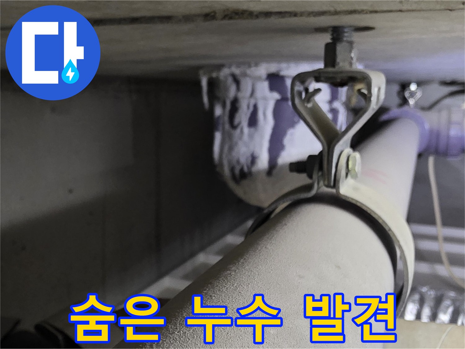 분당 운중동 산운로 - 배관 클램프 교체 중 숨겨진 누수까지 발견하여 완벽하게 해결했습니다.