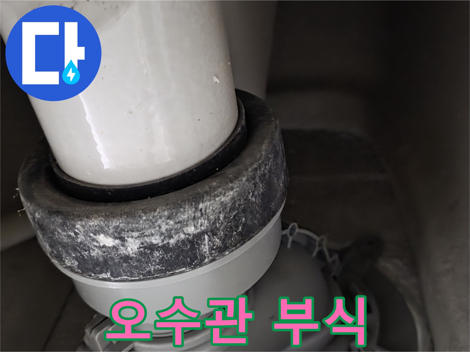 분당 운중동 산운마을 6단지 변기 누수 - 오수관 부식으로 인한 교체 작업