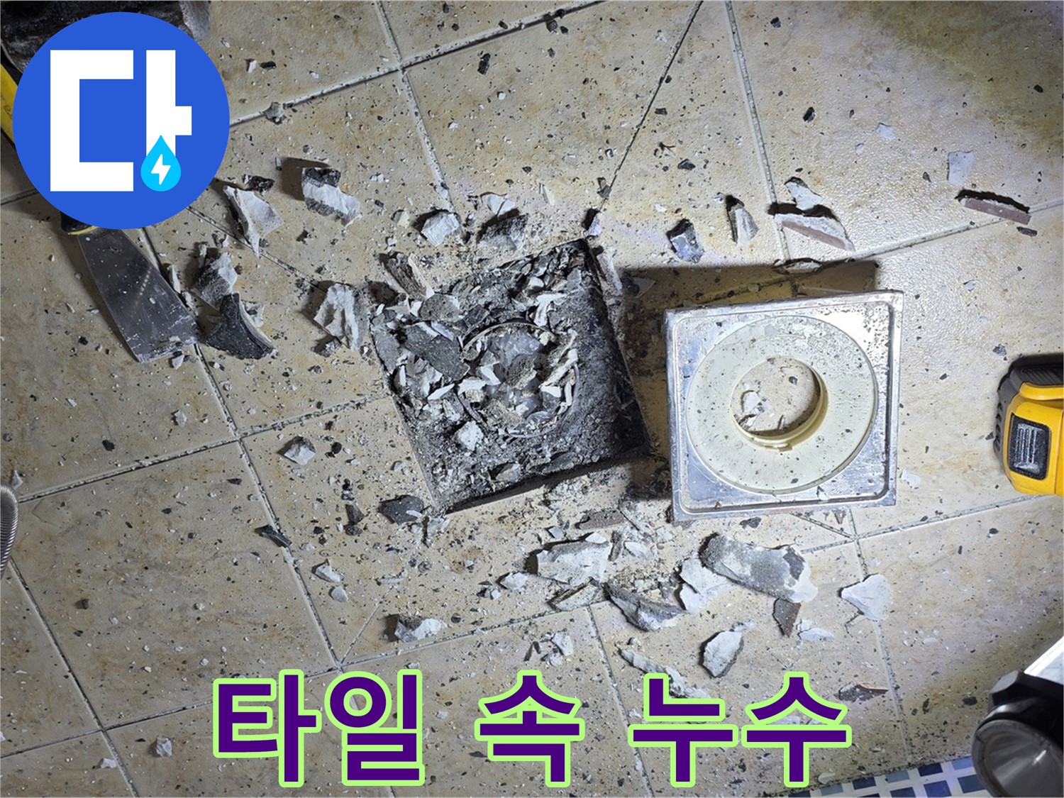 깨진 타일 속 숨겨진 누수 흔적 - 꼼꼼한 탐색으로 문제 해결