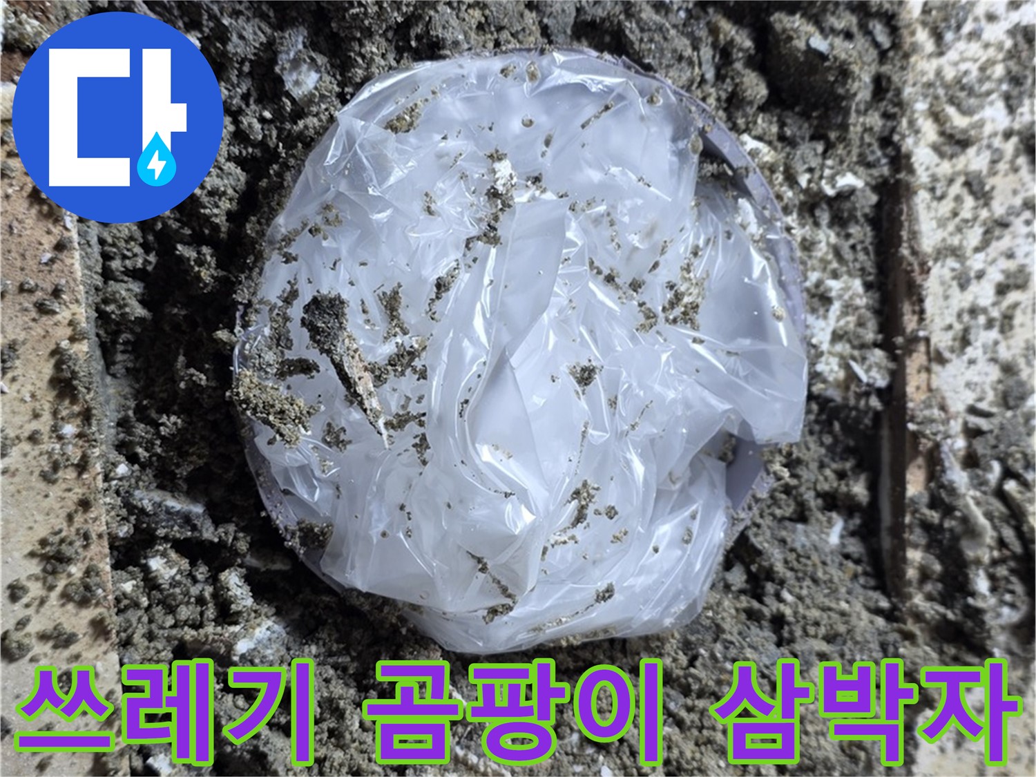 묵동 타일 밑 쓰레기 - 곰팡이 악취 습기!