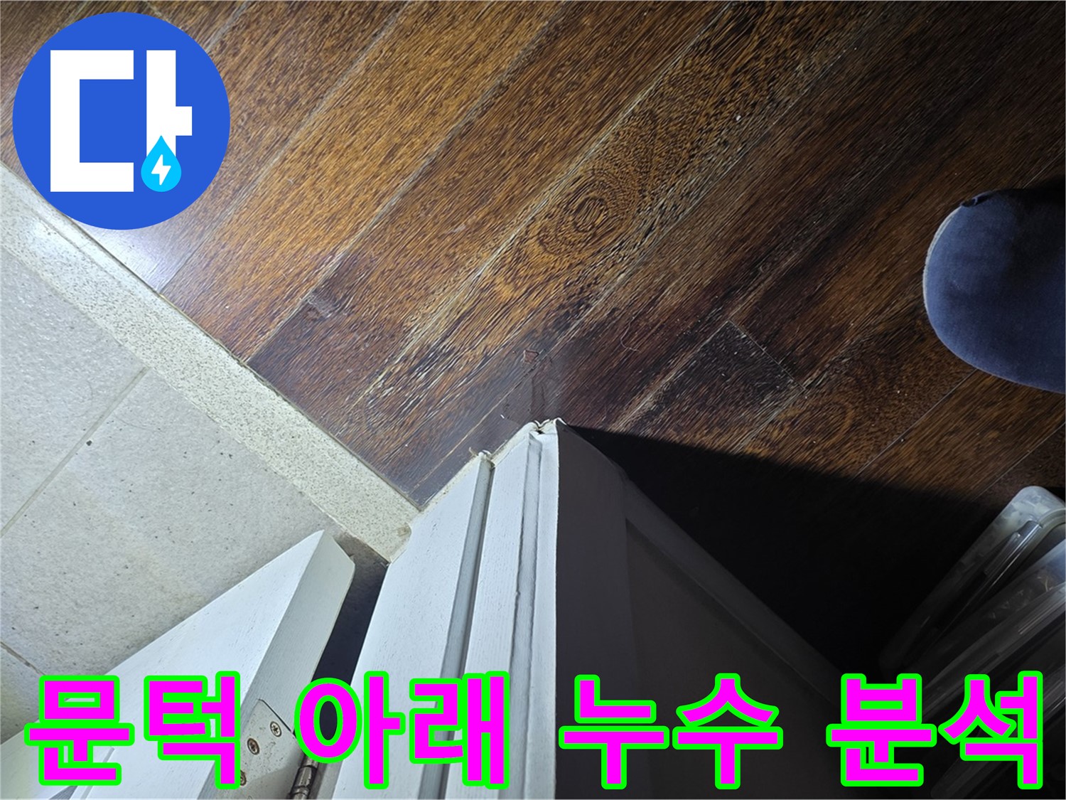 성남 분당 아파트 누수 - 운중동 산운마을 문턱 아래 누수 흔적 정밀 분석