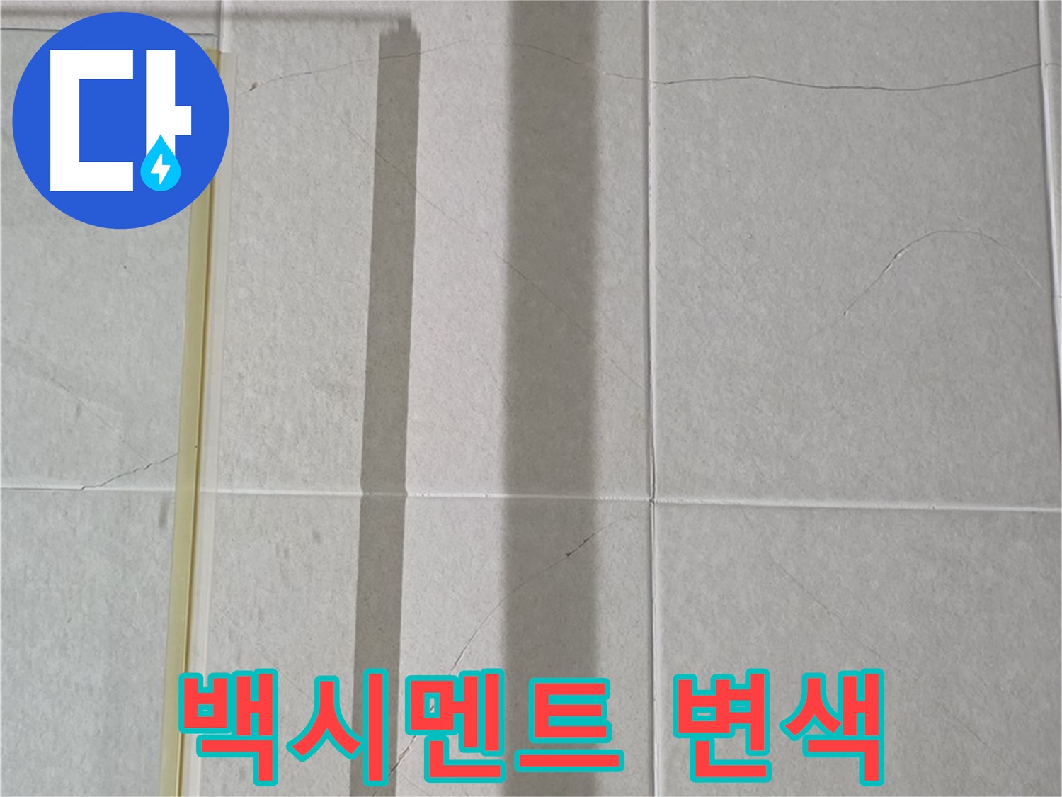 성남시 분당 운중동 샤워부스 - 벽면 타일 틈새 백시멘트 변색 및 오염 점검