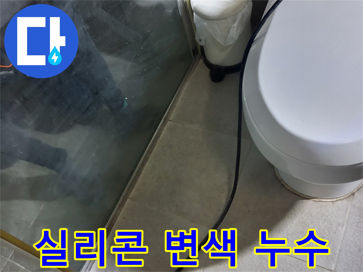 성남시 샤워부스 누수 - 실리콘 변색 및 곰팡이 발생으로 인한 누수