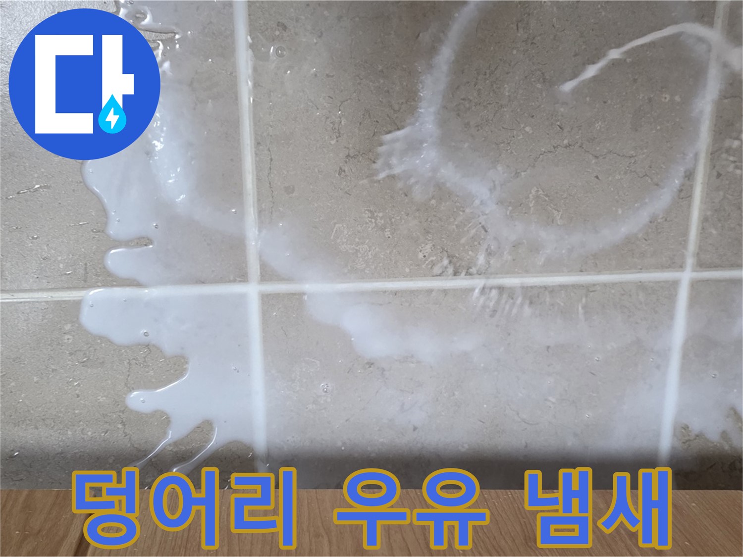 싱크대 밑 - 하얀 덩어리 확인 - 우유 누수 의심 - 냄새 확인 필수