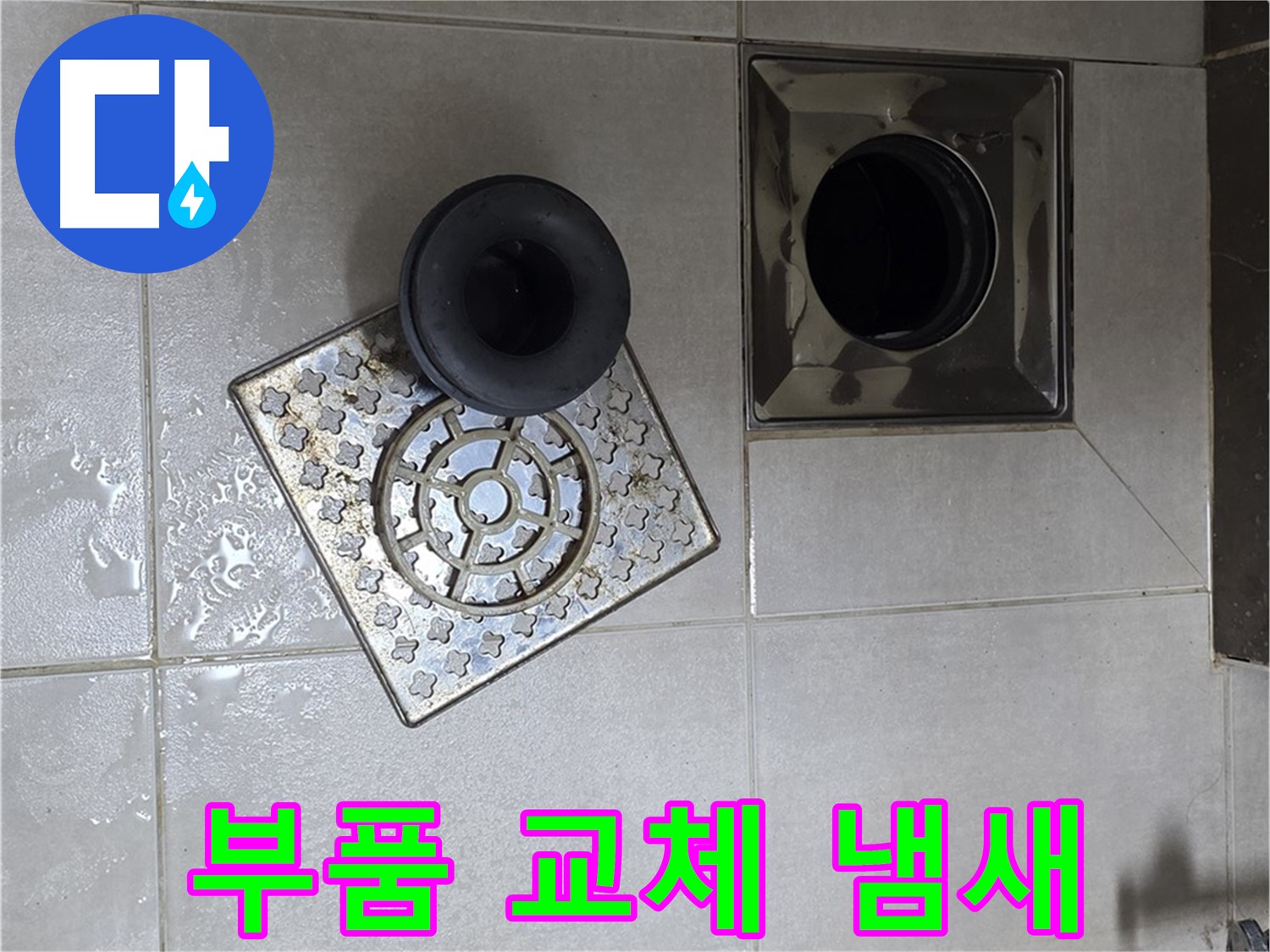 양주 옥정동 율정마을 아파트 - 욕실 배수구 누수, 부품 교체로 냄새까지 해결