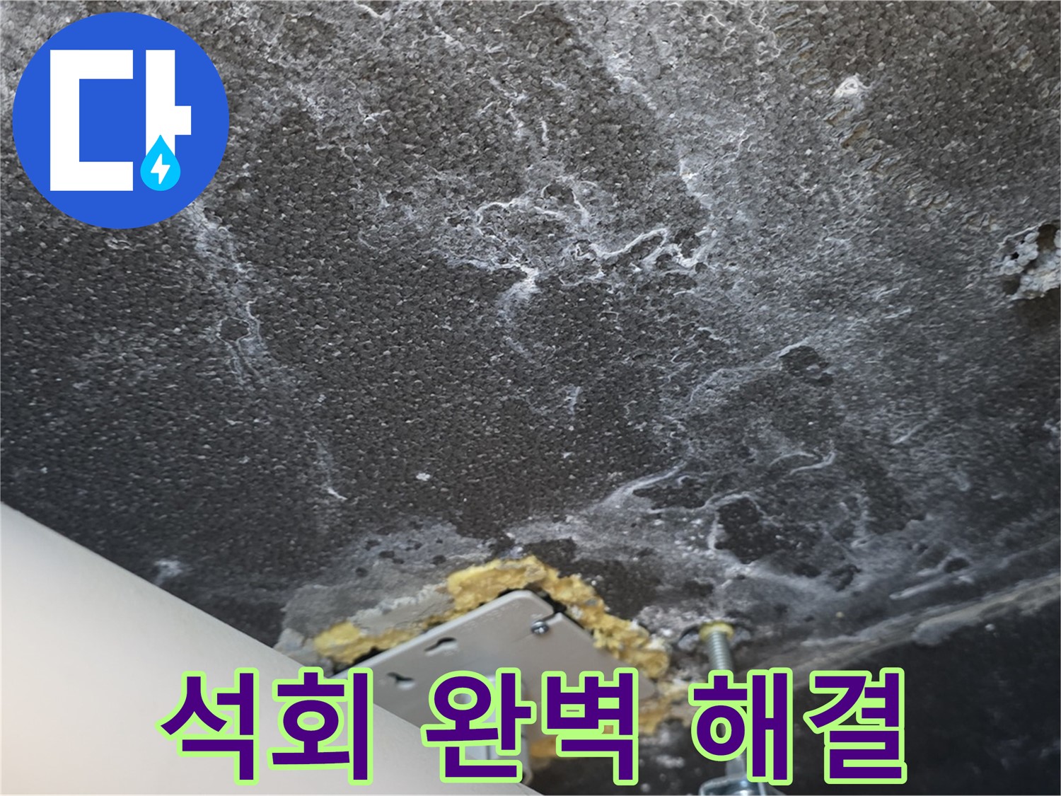 동패동 아파트 누수 - 천장 누수 석회 문제 완벽 해결 후
