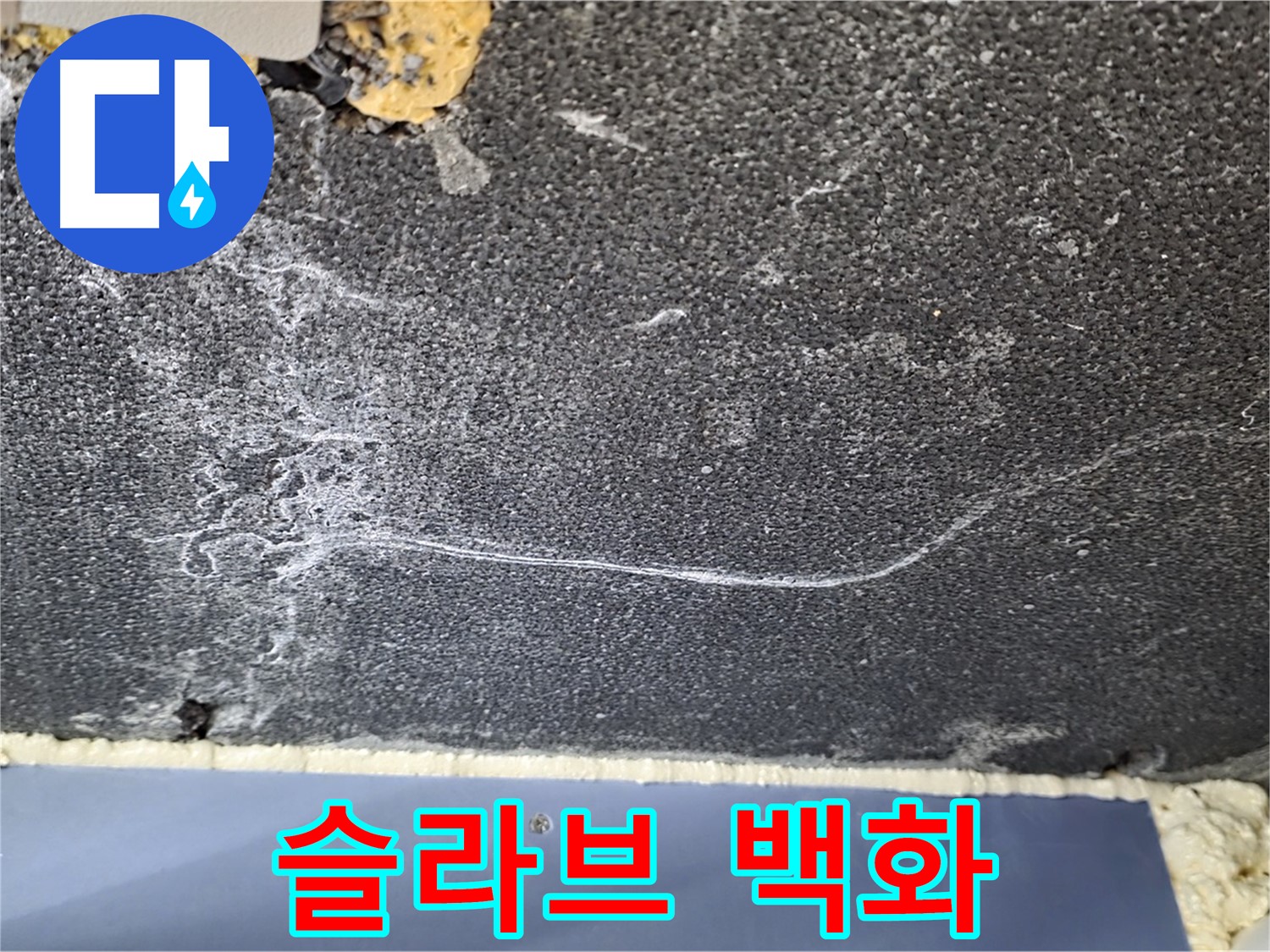 파주시 동패동 운정어반프라임 아파트 천장 누수 - 슬라브 백화 현상 확인