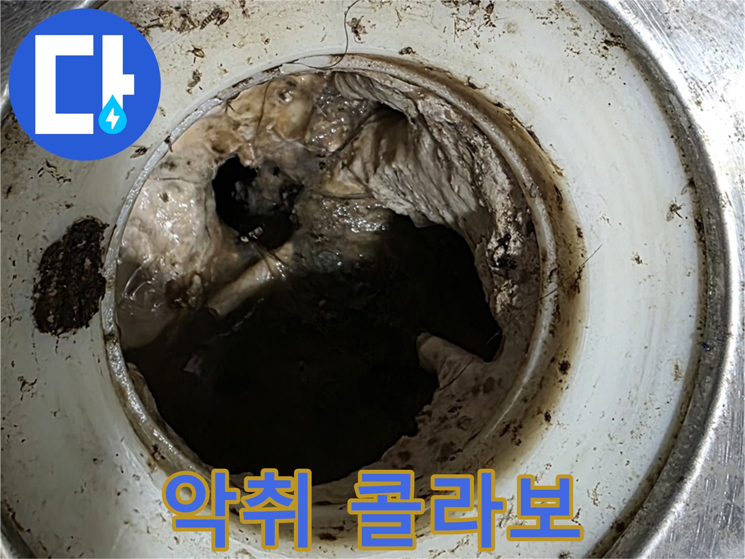 중계동 현대5차 211동 누수 - 배수구 속 찌꺼기, 악취와 막힘 콜라보
