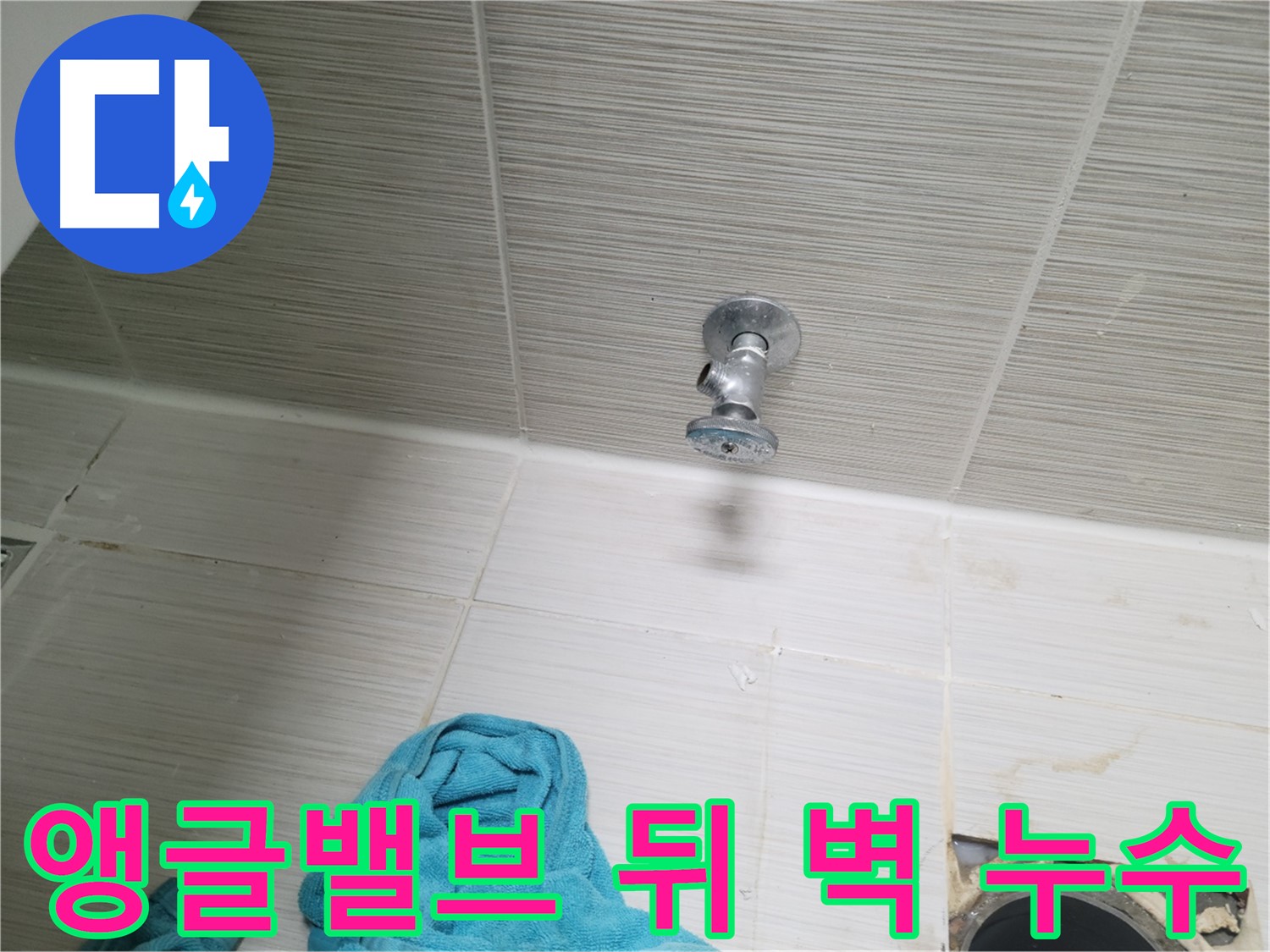 동두천 강변로 누수 - 샤워기 앵글밸브 뒤쪽 벽 누수 꼼꼼 점검으로 해결