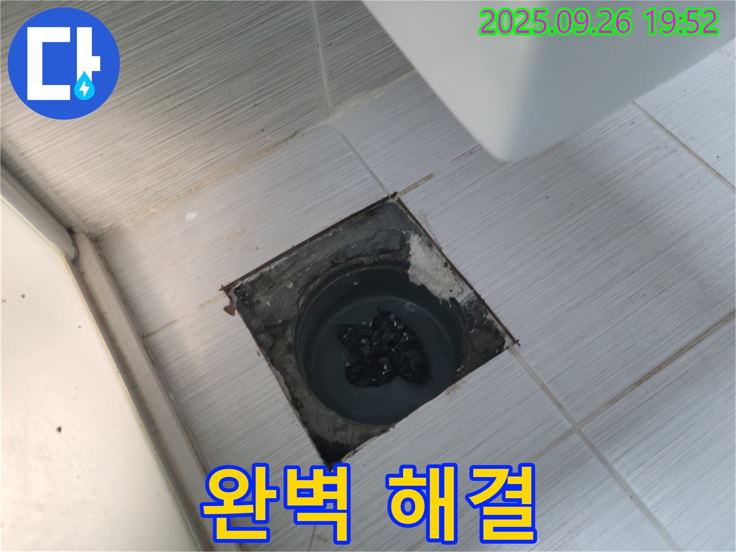 동두천 송내동 누수 문제 해결 - 변기 옆 하수구 곰팡이 슬러지 역류 완벽 해결