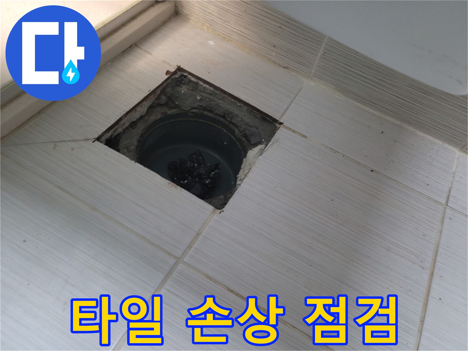동두천 신창비바패밀리 욕실 누수 - 타일 손상 및 배수구 상태 점검