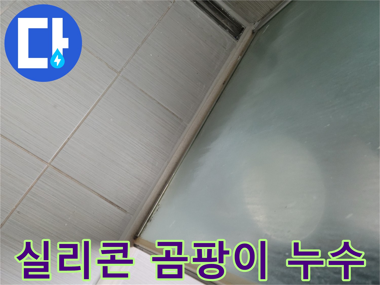 욕실 실리콘 곰팡이 - 동두천 누수 전문가가 누수 여부를 정확하게 진단