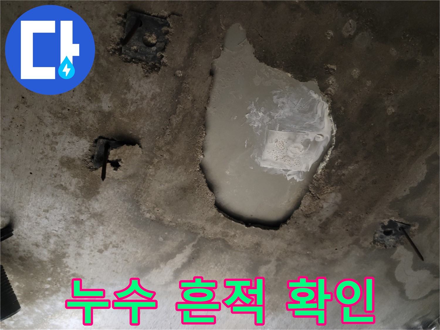 콘크리트 천장 - 누수 흔적 - 전문가 진단