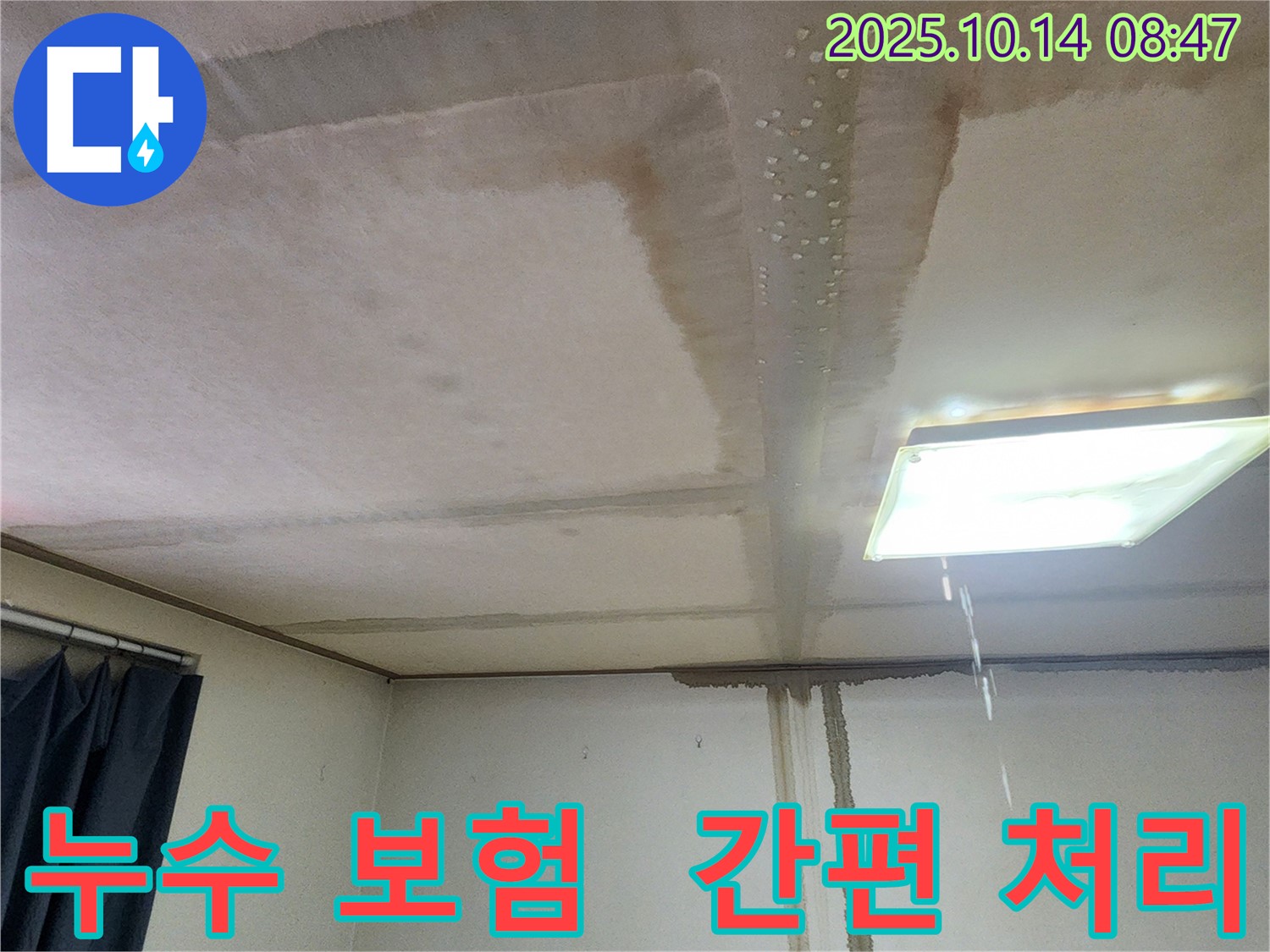 양주시 남면 두곡리 천장 누수 - 누수 보험, 복잡한 절차 간편하게