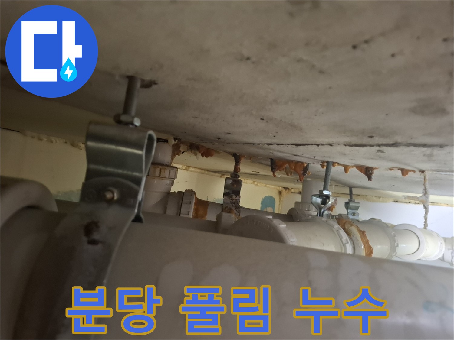 분당 봇들마을 아파트 - 배관 연결 부위 풀림으로 인한 누수 가능성