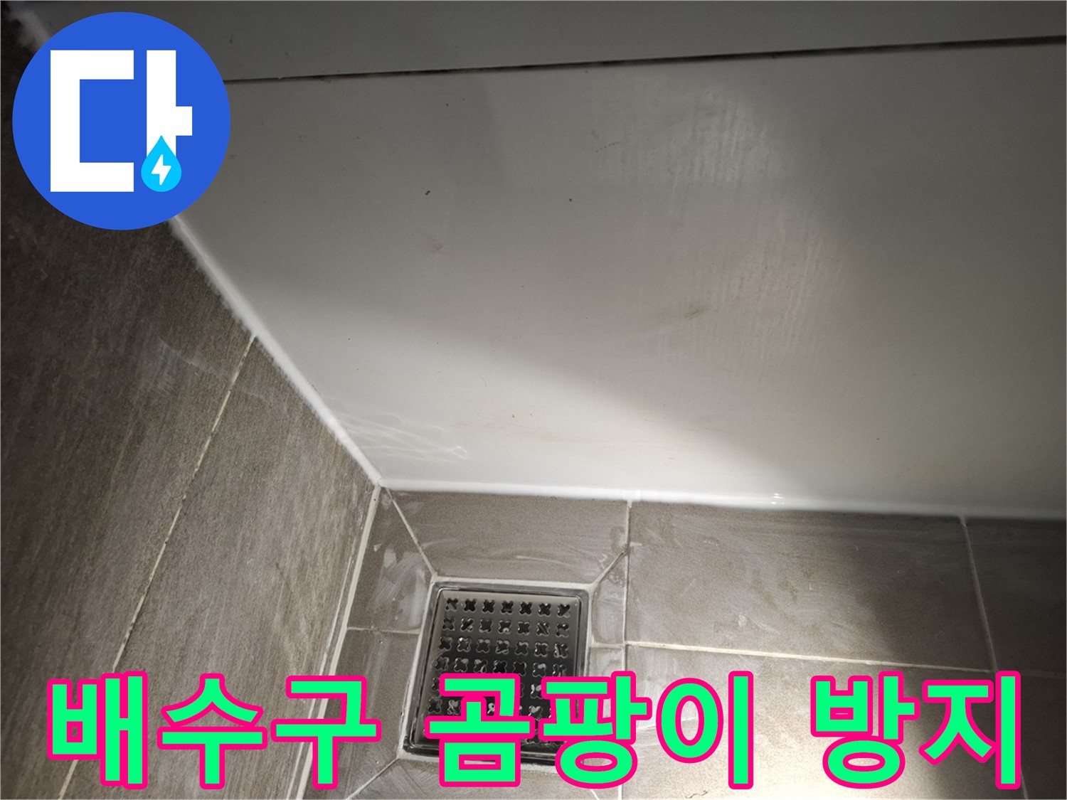 분당 삼평동 욕실 배수구 곰팡이 방지 실리콘 마감으로 청결 유지