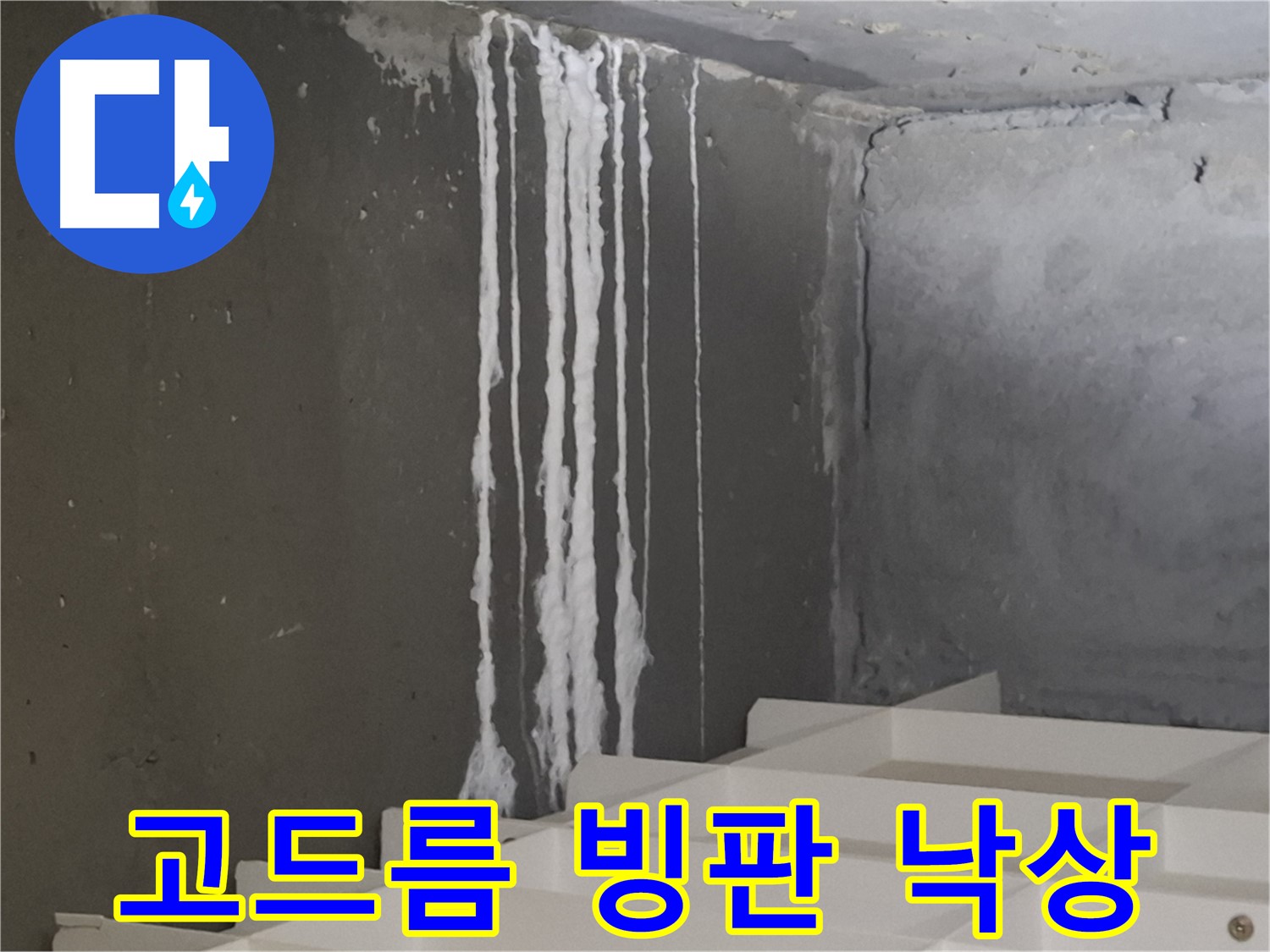 삼평동 봇들마을 아파트 누수 - 계단 '하얀 고드름' 누수! 겨울철 빙판길과 낙상 사고에 주의하세요.