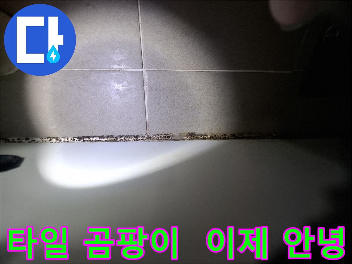 삼평동 욕실 타일 곰팡이 제거 - 방수 및 환기 시스템 개선 시공 사진