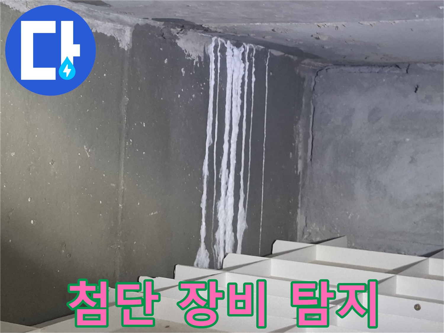 성남 봇들마을 아파트 누수 - 첨단 장비로 주차장 누수 지점을 정확하게 탐지