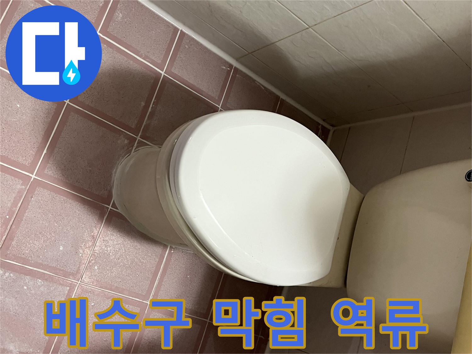 변기 누수 - 변기 배수구 막힘으로 인한 역류 누수 해결 - 독산동 형제맨션빌