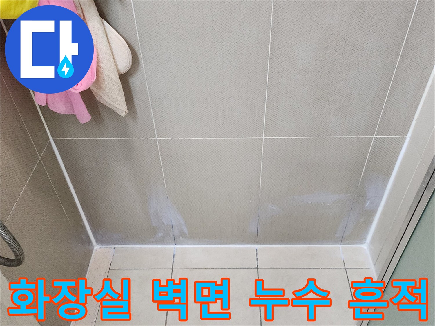 양주시 유양동 욕실-벽 하단 타일 틈새의 습기 침투 부위