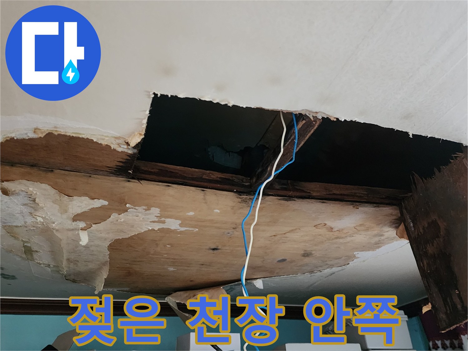 천장-내부-배관-주변의-심한-습기-및-오염