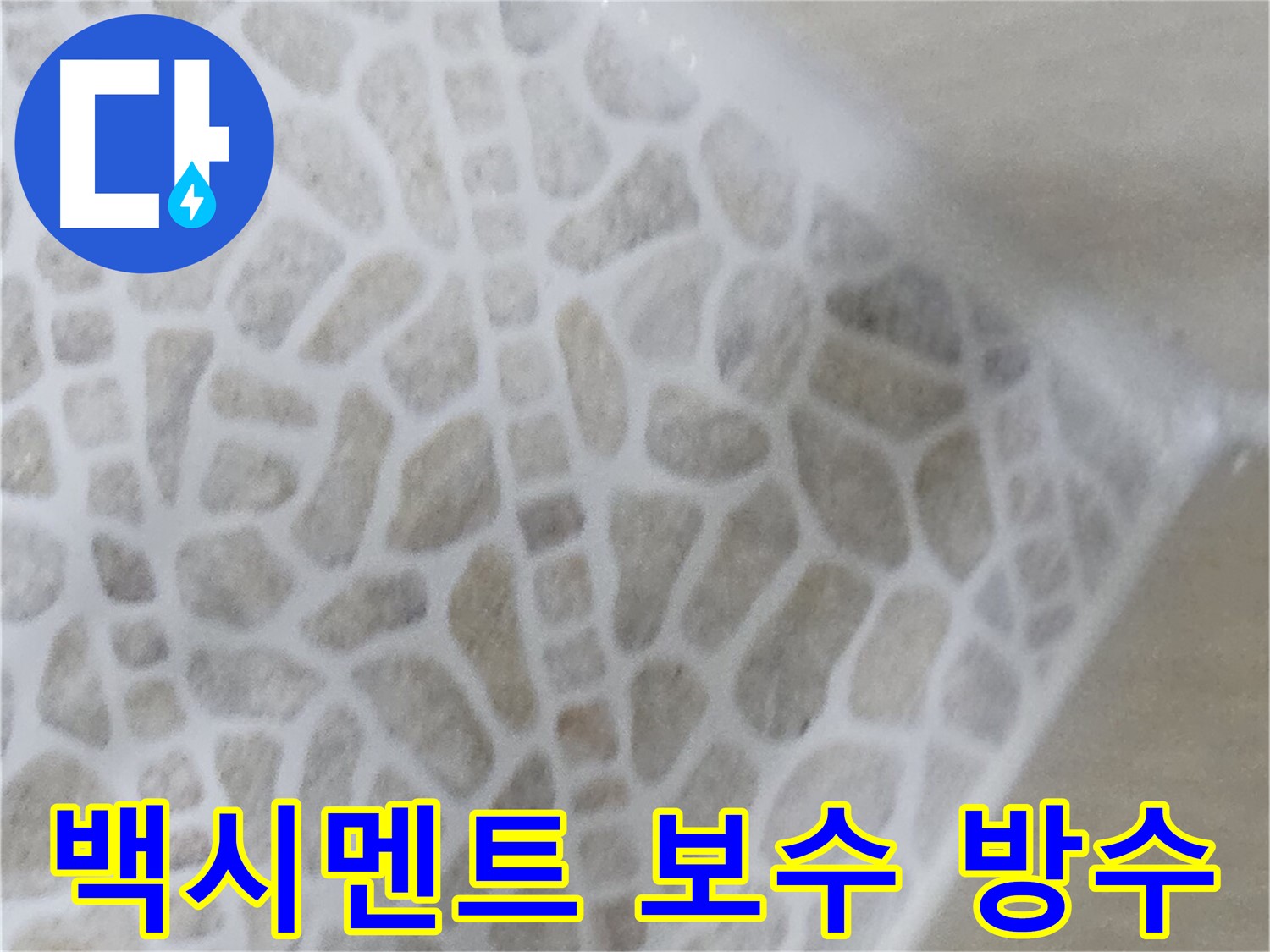 화장실 타일 누수 - 틈새 백시멘트 보수 및 방수 처리 사진
