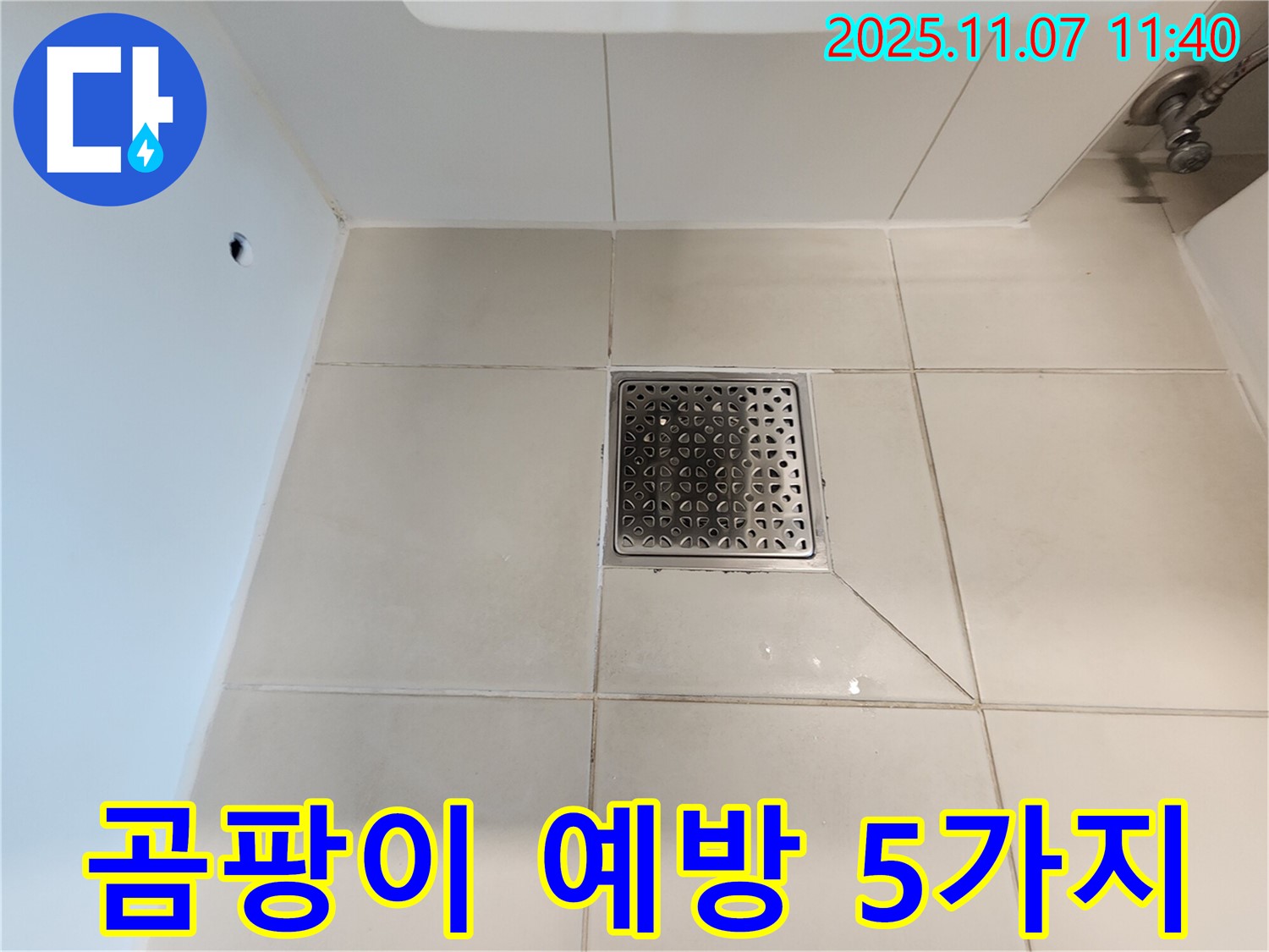 욕실 배수구 주변 - 타일 틈새 곰팡이, 예방하는 5가지 습관을 실천하세요 - 쾌적한 욕실을 유지할 수 있습니다.