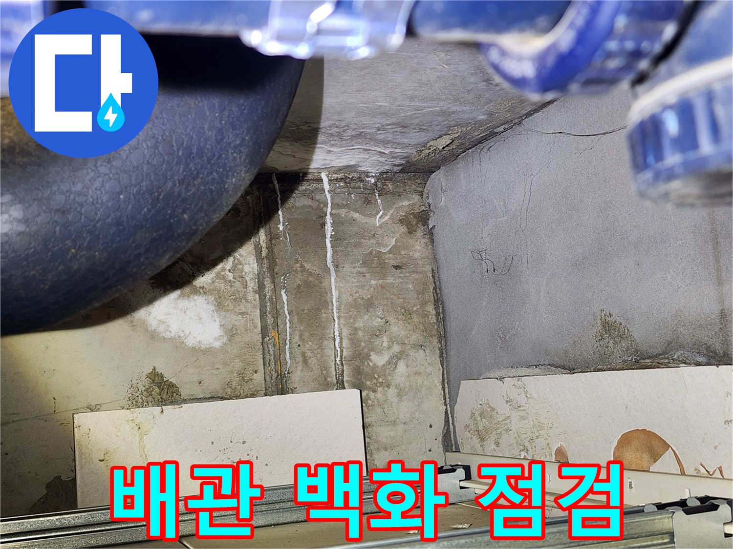 철산동 누수탐지 - 욕실 배관 백화 현상 발생 시 꼼꼼한 점검 과정