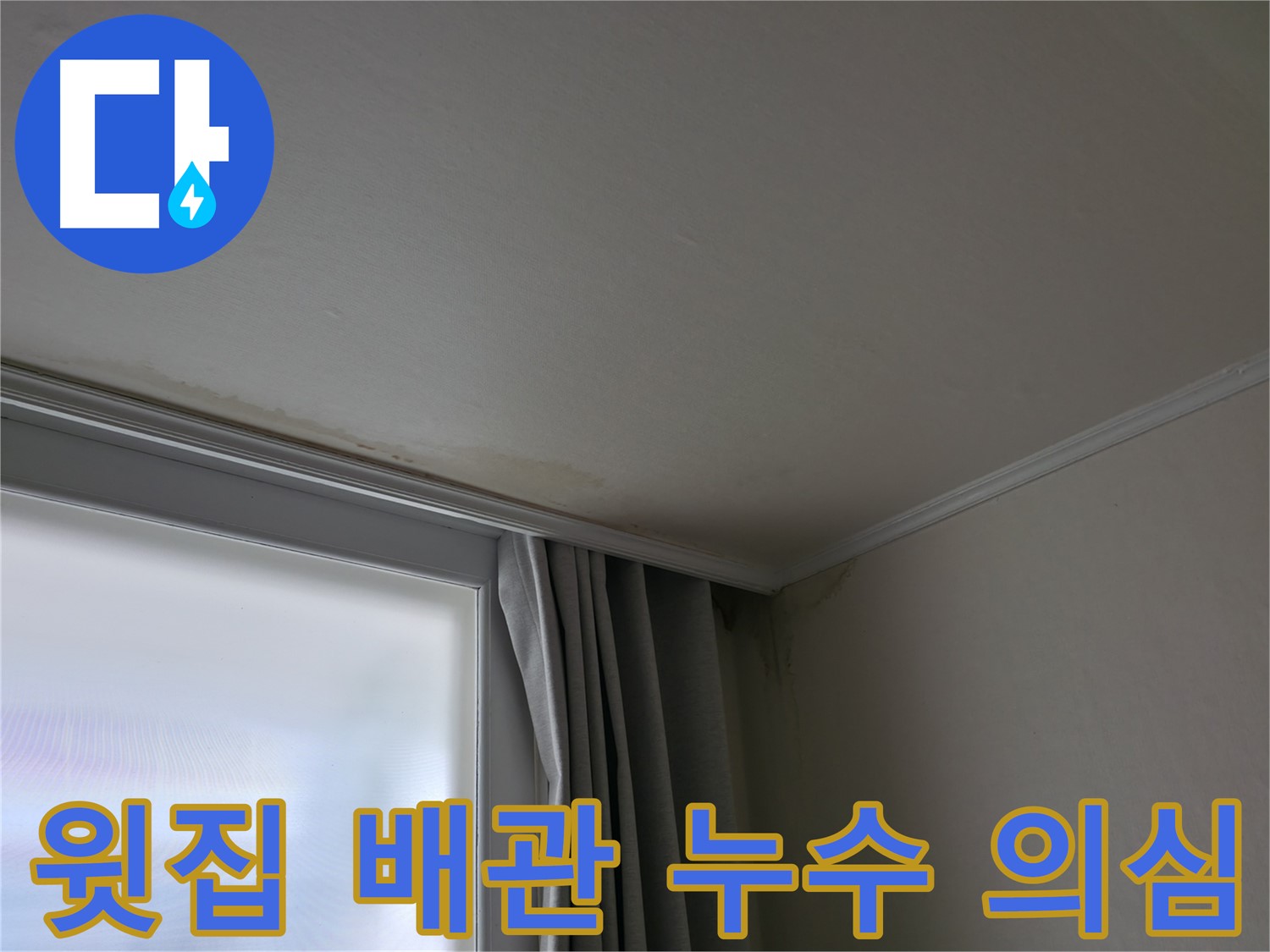 윗집 배관 문제 - 누수 탐지 전문 장비 사용