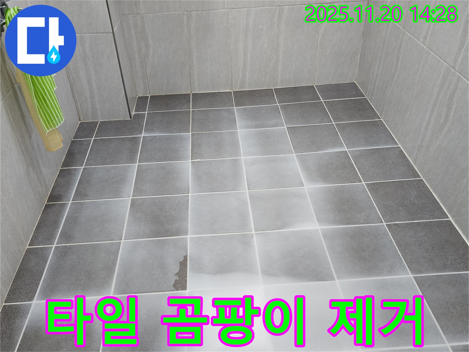 가산면 욕실 타일 틈새 곰팡이 - 곰팡이 제거와 누수 해결 한번에