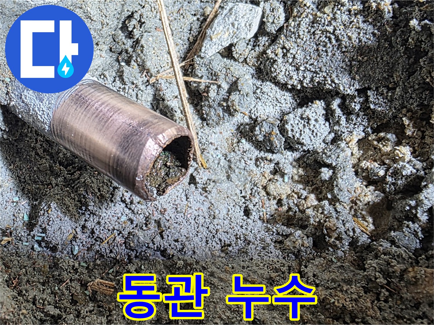 마포 새창로8길 누수 - 동관 속에 가득 찬 이물질을 확인하는 충격적인 순간입니다.