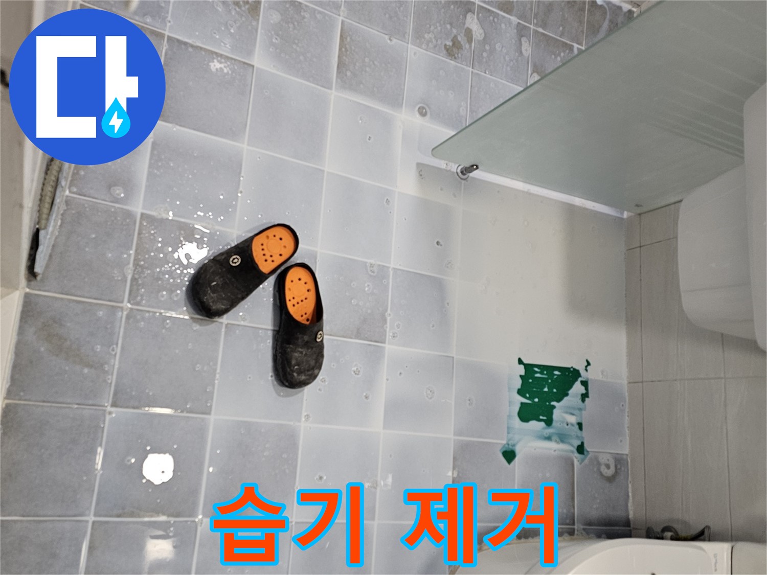 도화동 현대1차 아파트 누수 - 욕실 청소 후, 습기 제거가 중요합니다! 곰팡이 번식을 막아주세요!