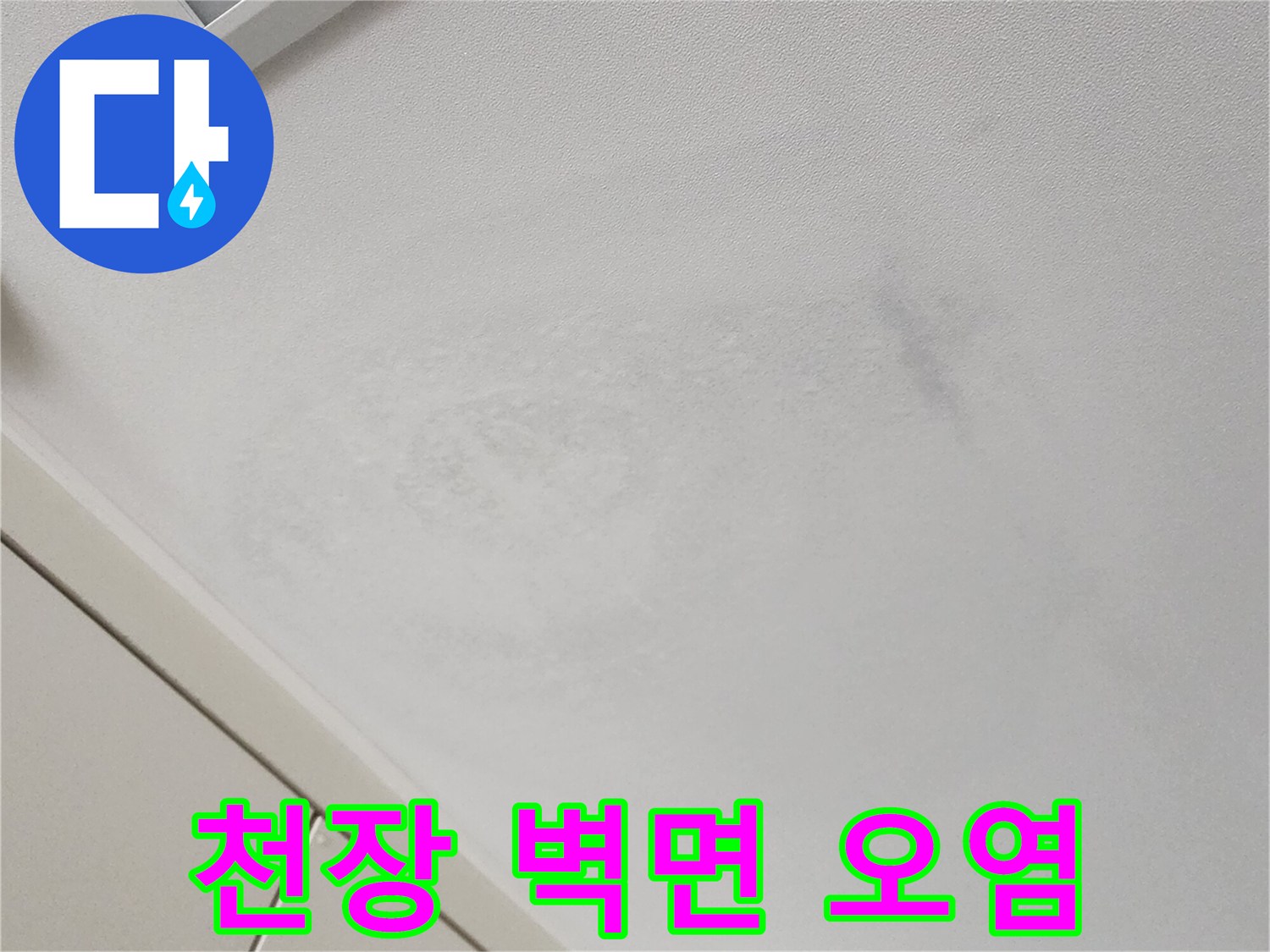 가산면 현장 데이터-천장 마감재의 습기 및 변색 부위
