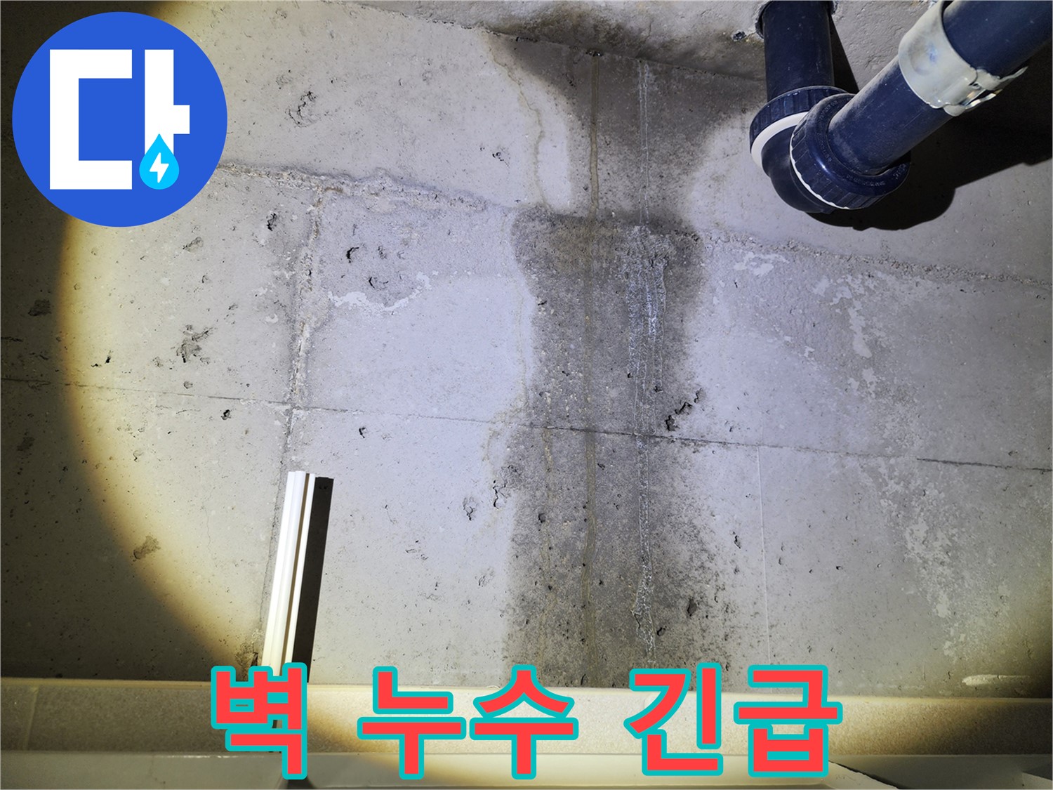 동두천 지행동 아파트 콘크리트 벽 누수 - 긴급 누수 상황에 대한 빠른 진단
