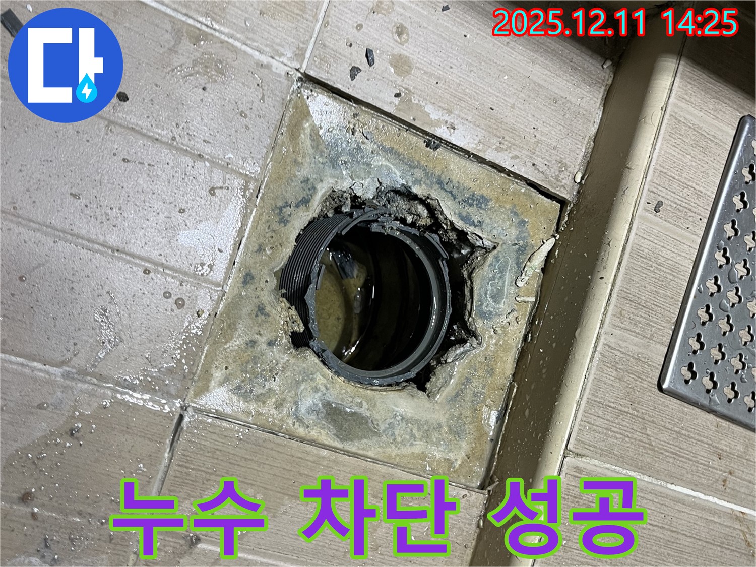 모래내로 누수 - 욕실 배수구 주변 누수 완벽 차단 성공 사례