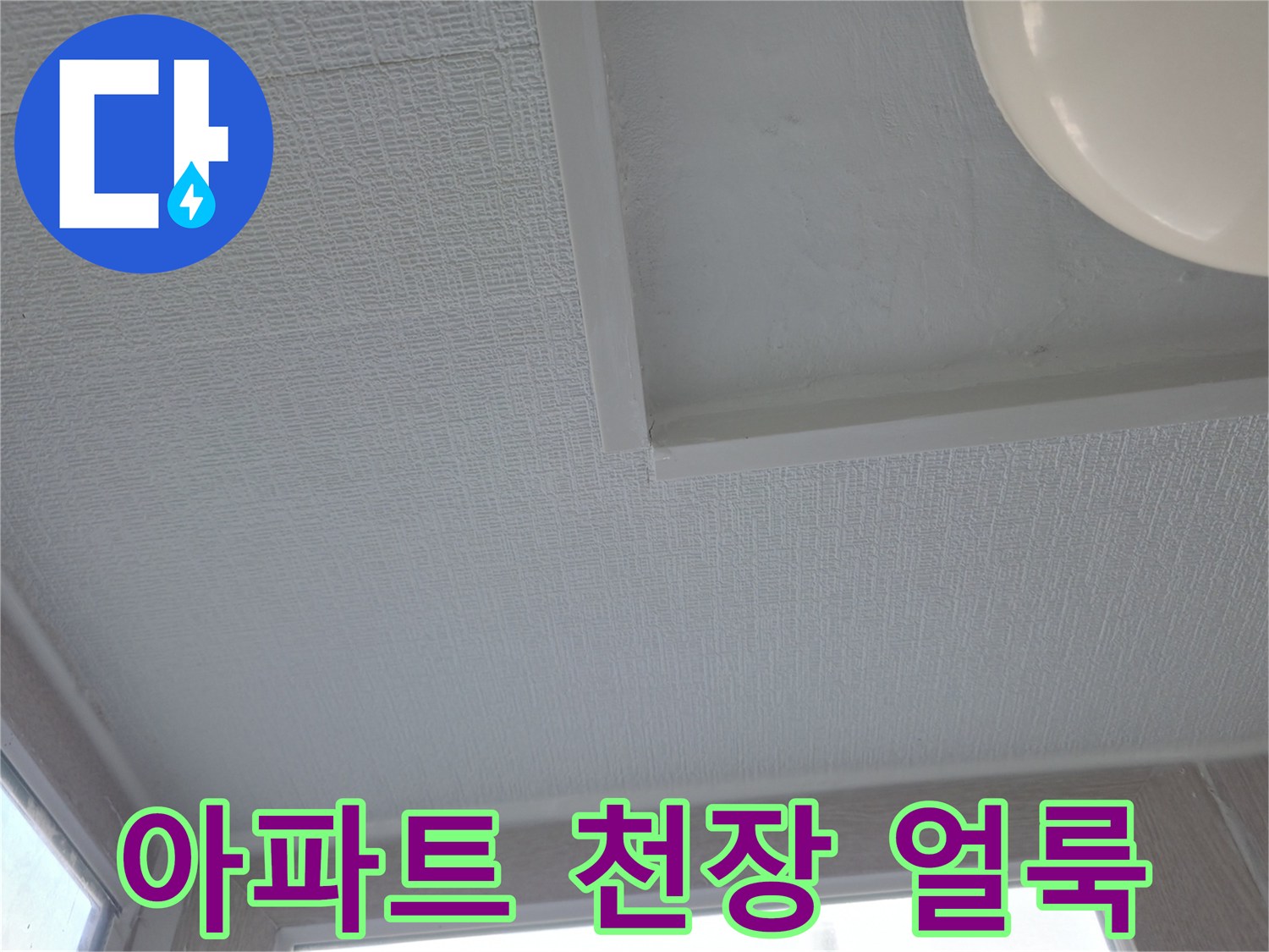성동구 아파트-천장 부분의 물샘 흔적과 얼룩 상태