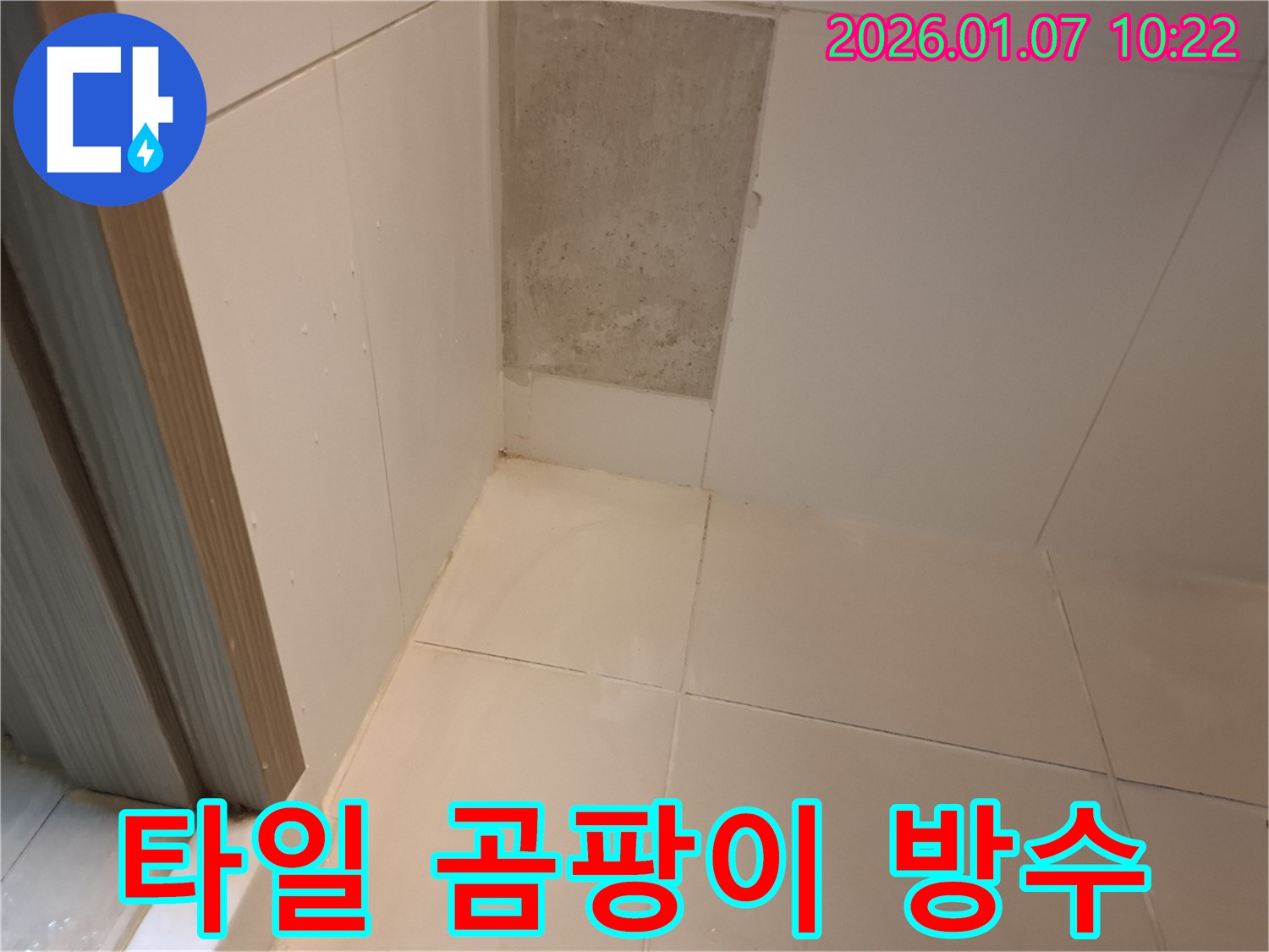 용인시 처인구 모현면 욕실 벽면 타일 곰팡이 - 곰팡이 제거 후 완벽 방수 시공 완료
