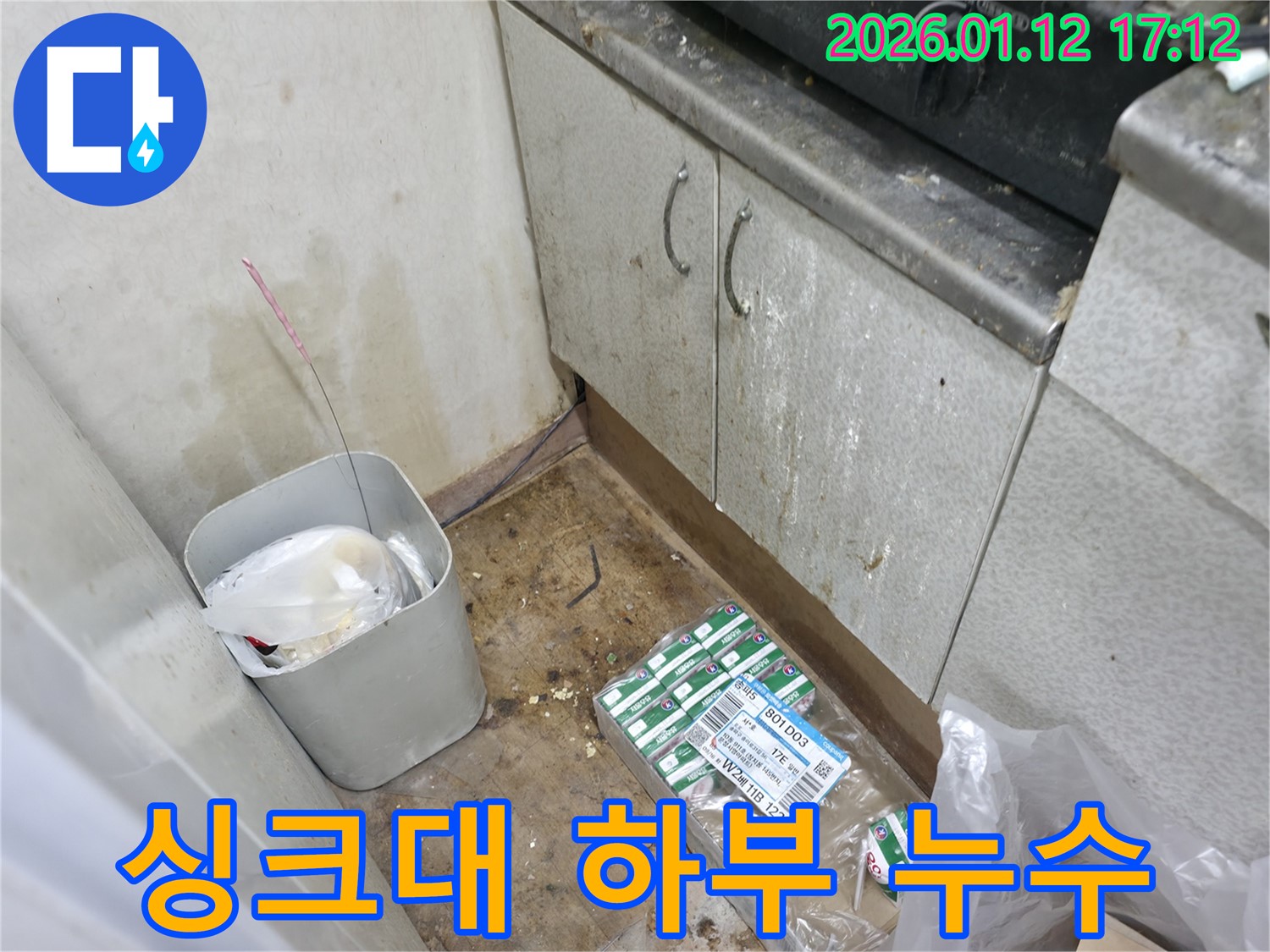 송파구 삼전동 낡은 싱크대 하부 누수 - 꼼꼼한 점검 과정