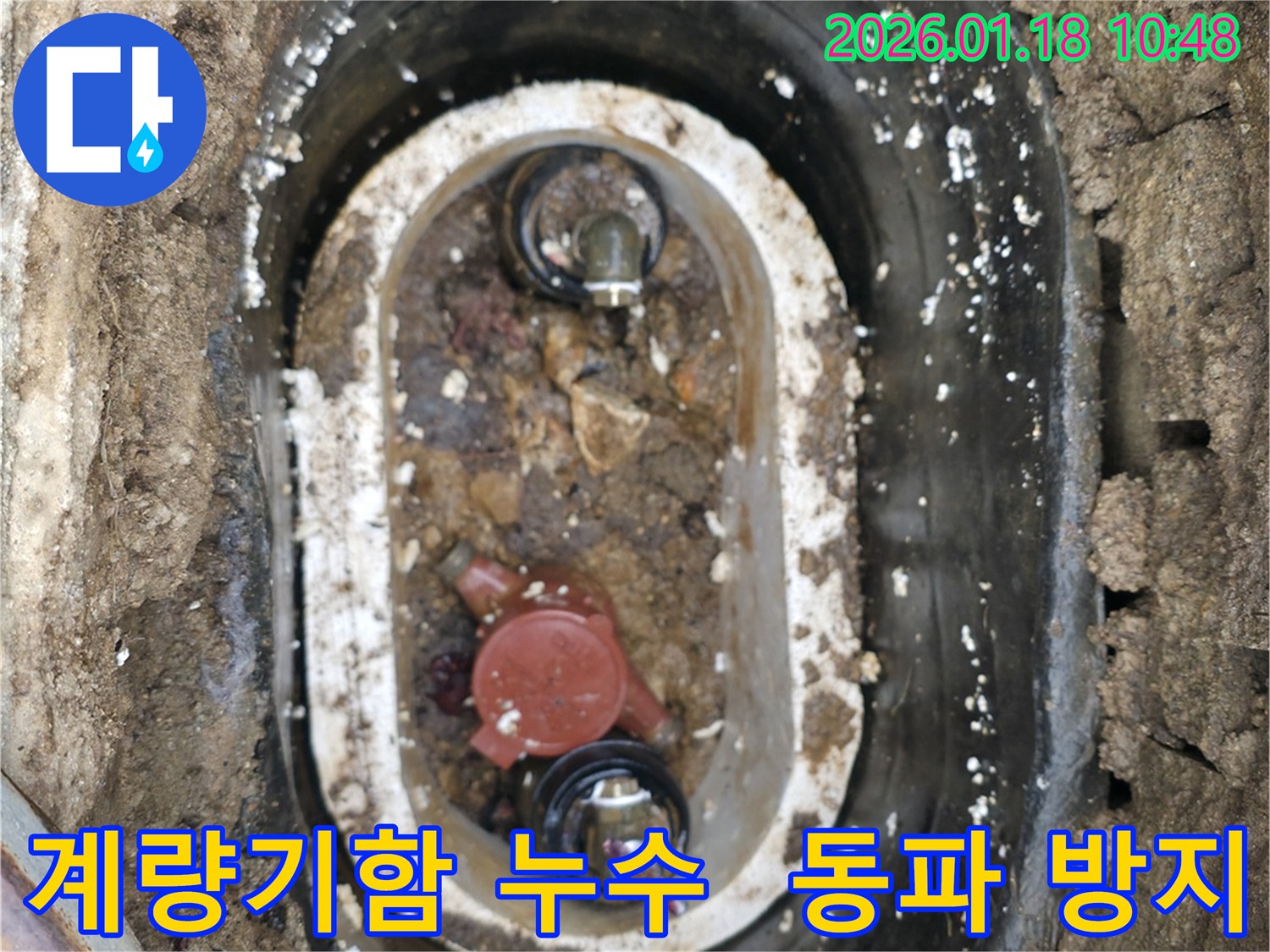양평 용문 지역 수도 계량기함 누수 - 동파 방지 조치와 함께 누수 문제 완벽 해결
