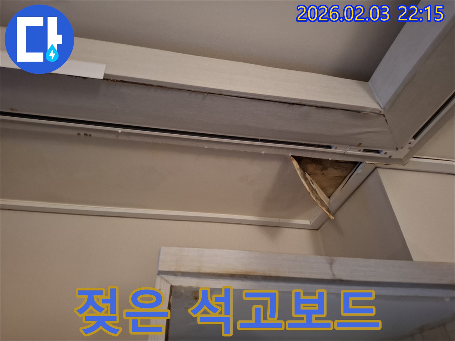 젖은 석고보드 - 곰팡이 위험