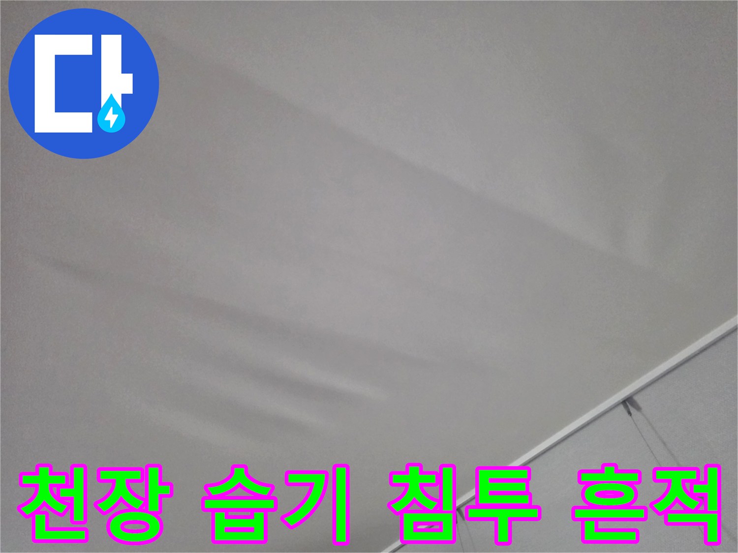 습기가 스며든-거실 천장 마감면