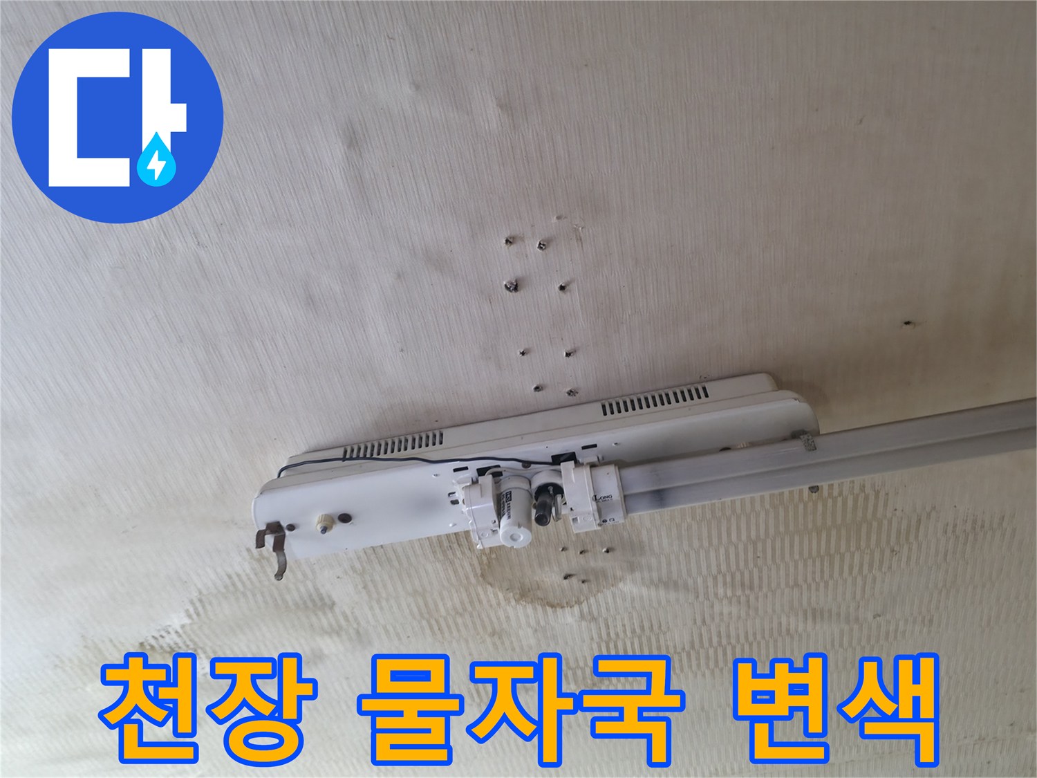 강남구 아파트-천장 벽지 물자국과 곰팡이 흔적