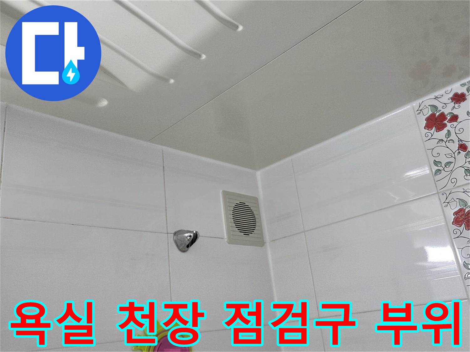 노원구 공릉동-욕실 벽면 타일과 점검구 노출 상태