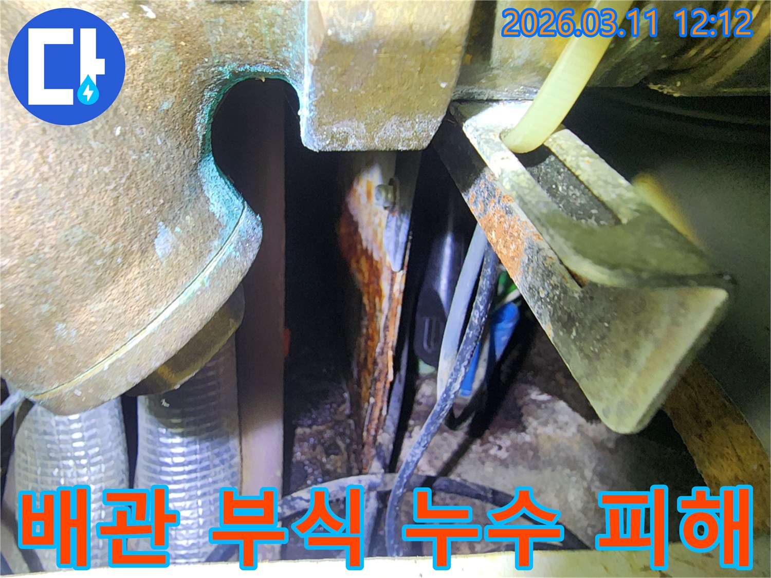 배관-부식으로-인해-발생한-누수-피해-현장-정밀-점검